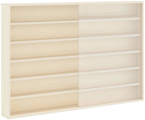 vidaXL Holz-Sammelvitrine mit Regal Braun 80 x 8,5 x 54 cm Sperrholz 42015628