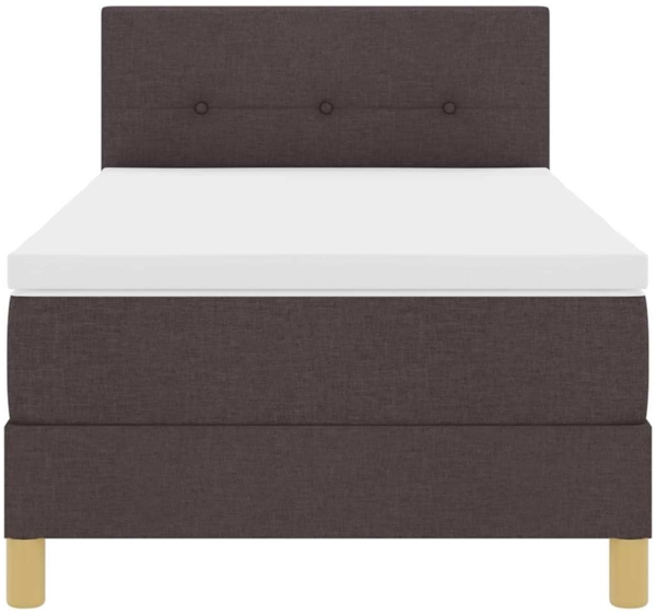 vidaXL Boxspringbett mit Matratze Dunkelbraun 100 x 200 cm Stoff 3338898 Bild 6