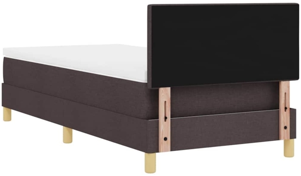 vidaXL Boxspringbett mit Matratze Dunkelbraun 100 x 200 cm Stoff 3338898 Bild 8