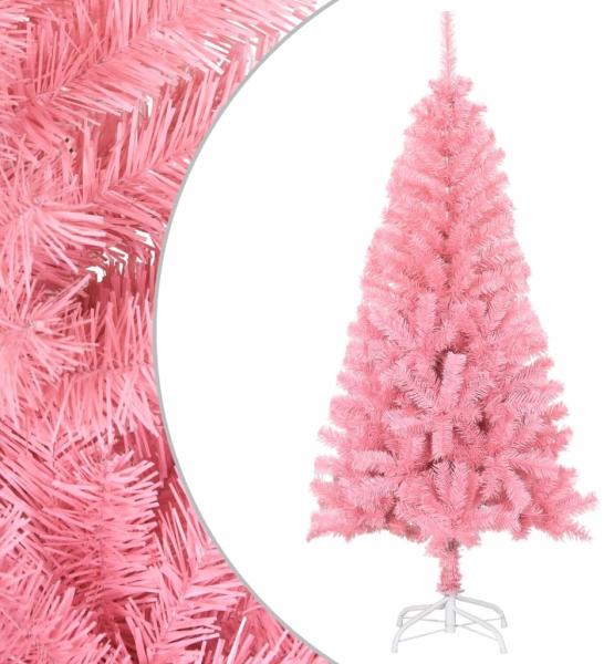 vidaXL Künstlicher Weihnachtsbaum mit Ständer Rosa 120 cm PVC 329177