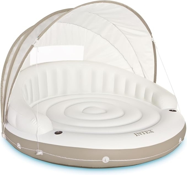 Intex 58292EU - Aufblasbare Lounge, Liegeinsel Canopy Island, 78 x 59 Zoll