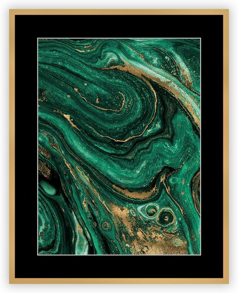 Dekoria Bild Abstract Green&Gold II 40 x 50cm