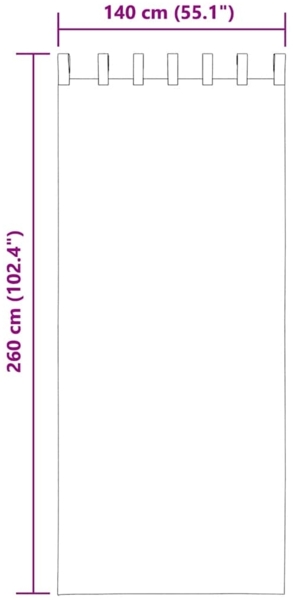 vidaXL Voile Vorhänge mit Stangentaschen 2 Stk. Weinrot 4102250 Bild 8