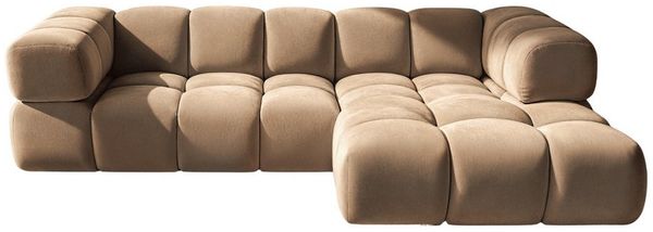 Kaiser Möbel Ecksofa luxuriöses Velours-Sofa im Stoff Bluvel modernes AVERRO, Premium-Velours Bluvel,Weiche abgerundete „Bubble“-Formen