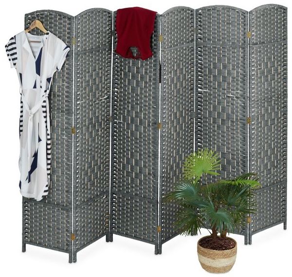 Relaxdays Paravent Raumteiler 6-teilig