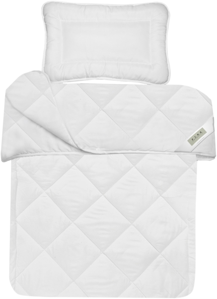 2 Stück Kinderbett 4-Jahreszeiten Kinderbetten-Set Decke 100x135 Kissen 40x60 cm