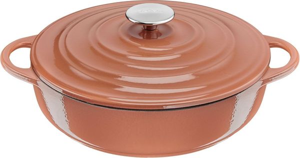 Tefal Servierpfanne LOV, Gusseisen, aus Gusseisen, mit Emaille-Beschichtung, mit Kondensationssystem