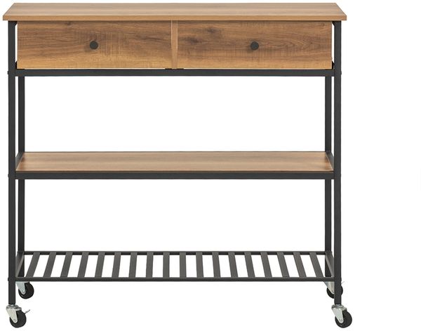SoBuy FKW112-PF Kücheninsel, Spanplatte, Melamin, Braun, 100 x 93 x 45 cm