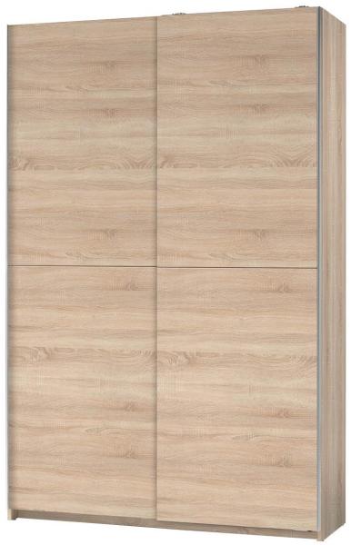 Schwebetürenschrank >Fred< in Sonoma-Eiche - 125x195,5x38cm (BxHxT)