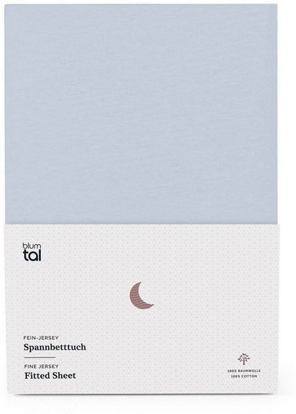 Blumtal® Premium Spannbettlaken 90x200 cm 2er Set Jersey - OEKO-TEX zertifiziertes Bettlaken 90x200 cm Baumwolle 100% - Spannleintuch 90x200 für Matratzen bis 25cm - 90x200 Spannbettlaken - Hellblau