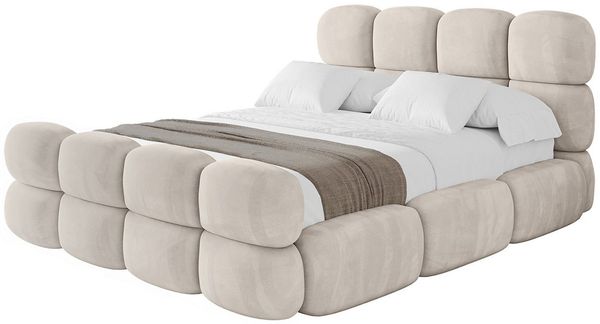 ALTDECOR Polsterbett NOMA-Z (Polsterbett mit Bettkasten und Lattenrost, Boxbett mit Matratze), Doppelbett mit Stauraum, Bett mit Kopfteil