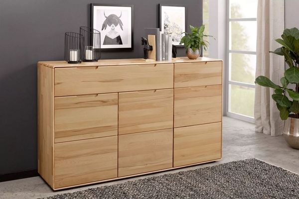 Sideboard 149x91cm "Kent" Kernbuche massiv AV