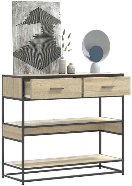 vidaXL Konsolentisch Sonoma-Eiche 90x35x80 cm Holzwerkstoff 849180