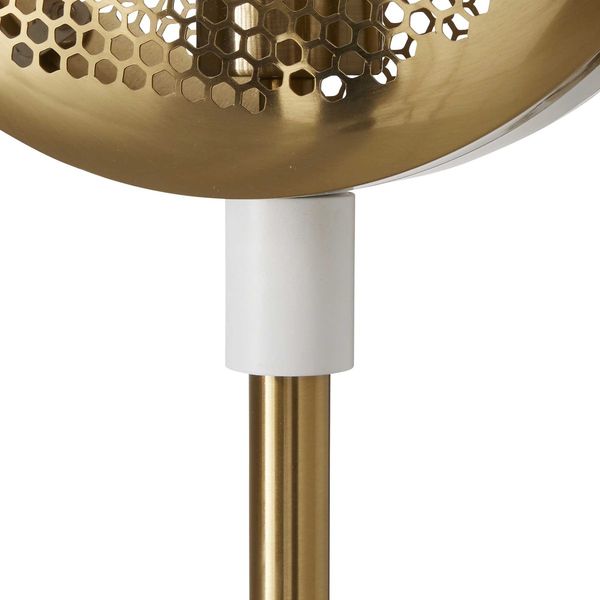 Signature 'SONIK' Metalllampe Weiß-golden - H50 cm - Golden Bild 9