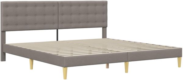 vidaXL Bettrahmen mit Kopfteil Taupe 180 x 200 cm Stoff 42027813 Bild 3