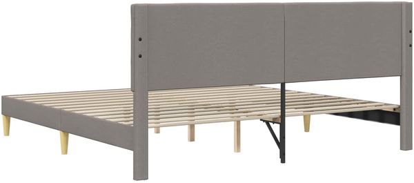 vidaXL Bettrahmen mit Kopfteil Taupe 180 x 200 cm Stoff 42027813 Bild 6