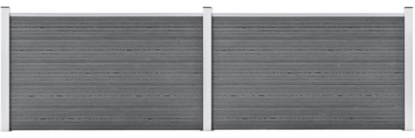 vidaXL Gartenzaun WPC 353x106 cm Grau 3053247