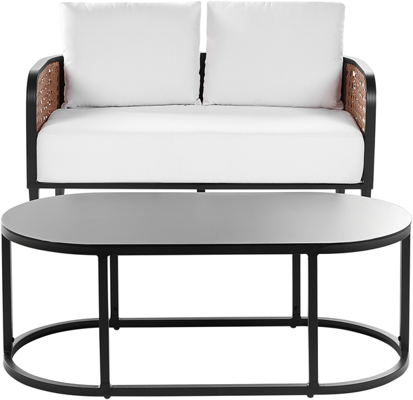 2 Sitzer Sofa MONTEFALCO Metall Weiß