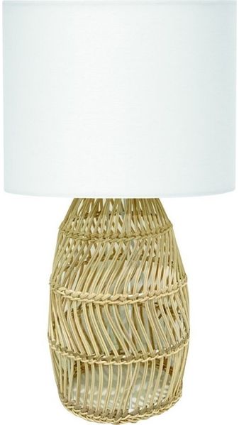 Platinet PLATINET PLATINET TISCHLAMPE RATTAN WEISSER SCHIRM KORFU [45753]