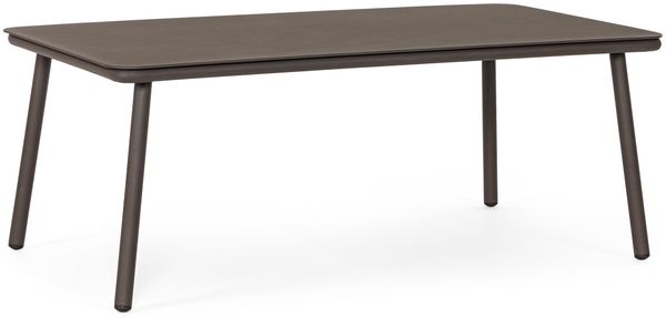 Couchtisch Kispa aus Aluminium, modern rechteckig, Farbe Raven, pulverbeschichtet, pflegeleicht