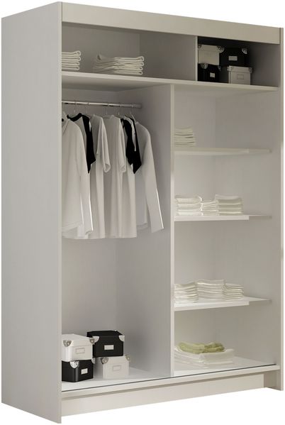 Kleiderschrank Miami V, mit RGB LED Beleuchtung, Farbe: Cashmere / Spiegel Bild 3
