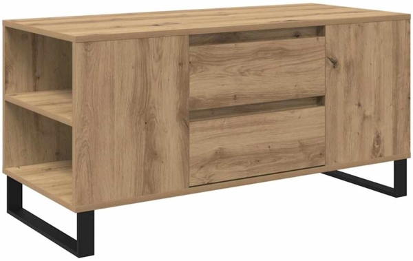 vidaXL Couchtisch Artisan-Eiche 102 x 44,5 x 50 cm Holzwerkstoff 882697