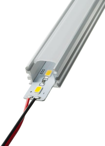 LED Aluschienen Set aus Alustrip und Schiene Profil C Blau1 Meter milchig