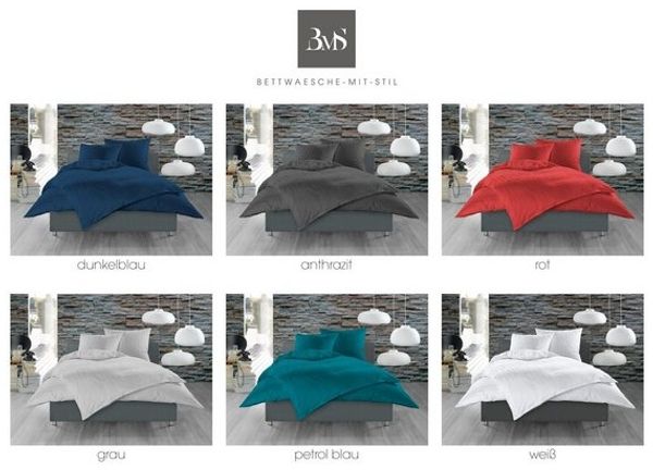 Bettwaesche-mit-Stil Mako Satin Damast Bettwäsche Waves Rot Garnitur 135x200cm Bild 4