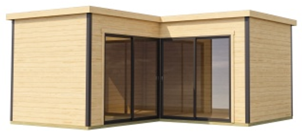 Lasita Maja Gartenhaus Domeo 5-7 Gartenhaus aus Holz Holzhaus mit 44 mm Wandstärke Blockbohlenhaus mit Montagematerial Bild 2