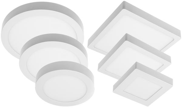 24W LED Aufputz Deckenlampe Panel Deckenleuchte Rund | 2000 Lumen | Ø 30 cm | Warmweiß (3000 K)