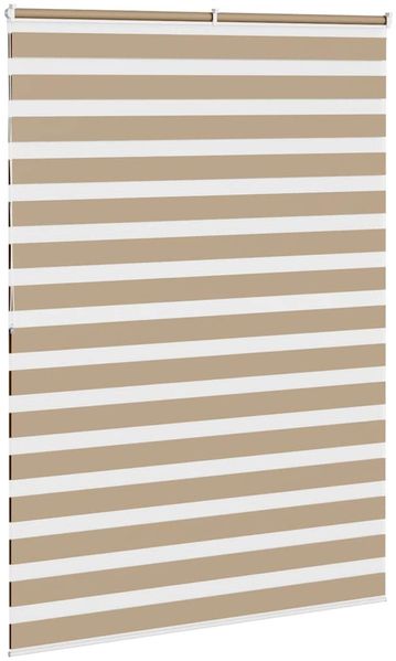 vidaXL Doppelrollo Sandbraun 160x200 cm Stoffbreite 155,9 cm Polyester 4014585 Bild 4