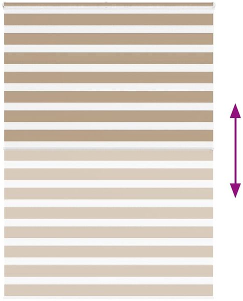 vidaXL Doppelrollo Sandbraun 160x200 cm Stoffbreite 155,9 cm Polyester 4014585 Bild 5
