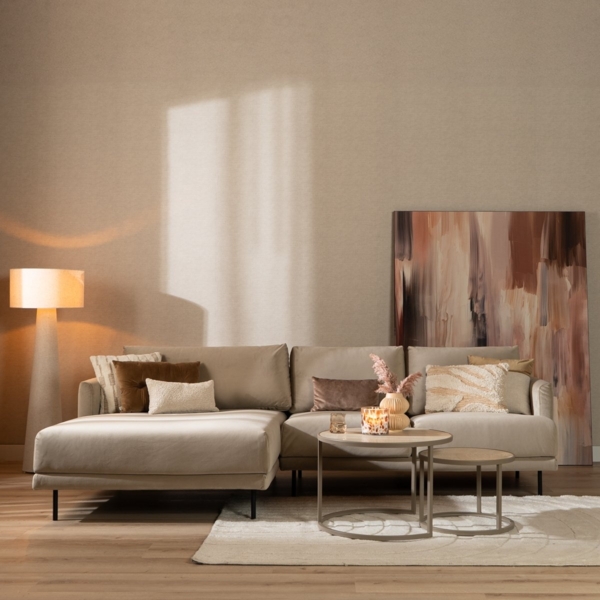 Bronx71 Ecksofa Denver Samt beige links