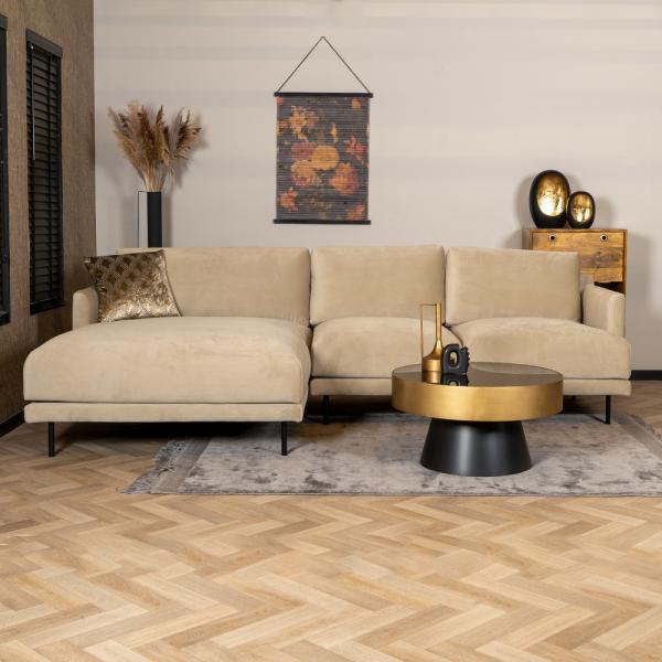 Bronx71 Ecksofa Denver Samt beige links