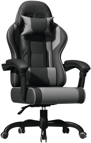 JUMMICO “Jetstream” Gaming Stuhl Ergonomisch,Gaming Chair mit massagefunktion, Gasdruckfeder Bürostuhl 150KG,Gray Bild 1