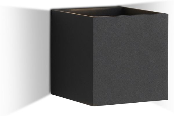 casa NOVA Outdoor-Wandleuchte CUBI BHT 10x10x10 cm grau