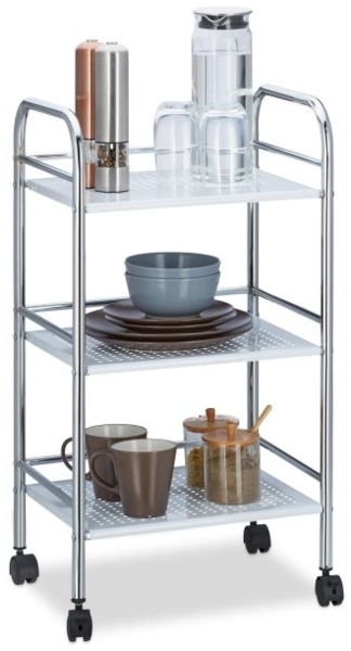 Servierwagen Metall mit 3 Ablagen Bild 1