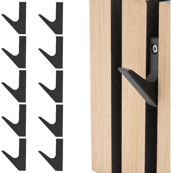 TSB Werk Kleiderhaken Garderobenhaken für Akustikpaneele Kleiderhaken, (10-St), Halter, Wandhaken, Haken, Universal