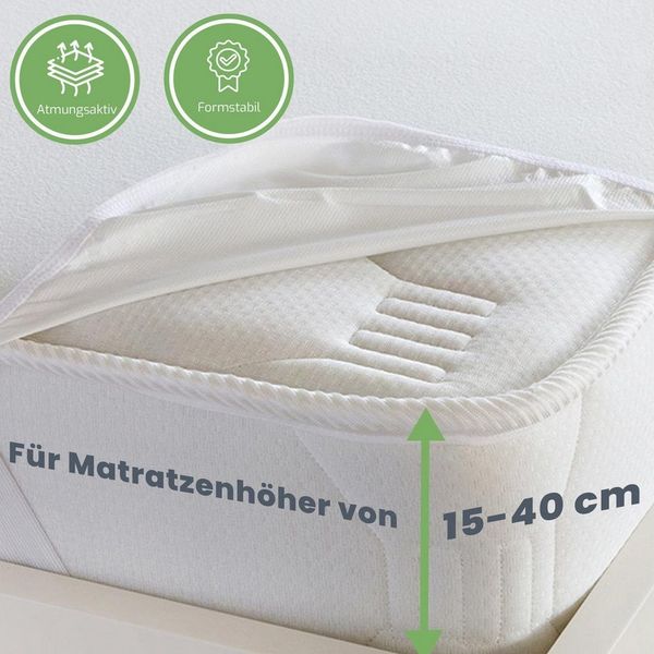 Matratzenschoner Moln Matratzenschoner Wasserdicht, Atmungsaktiv, Waschbar Moln, Wasserdichter, Matratzenschoner, Rundumgummi, Atmungsaktiv, Waschbar