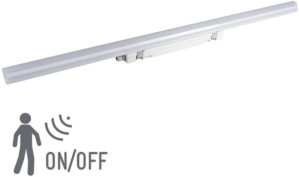 Müller-Licht LED Feuchtraum Wannenleuchte Aquafix 120cm 40W 3800lm 4000K Neutralweiß IP65 mit Sensor einfache Montage Lichtband geeignet langlebig energiesparend Feuchtraumlampe