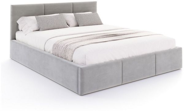 FDM Polsterbett BELORA modern mit Bettkasten MADE IN EU - mit Trinity Velours Bezug (verfügbar 90x200 120x200 140x200 160x200 180x200cm, Bettrahmen, Bett, mit großen gepolsterten Kopfteil, mit Bettkasten zum aufklappen), Hebbarer Metallrahmen, Bettkast...