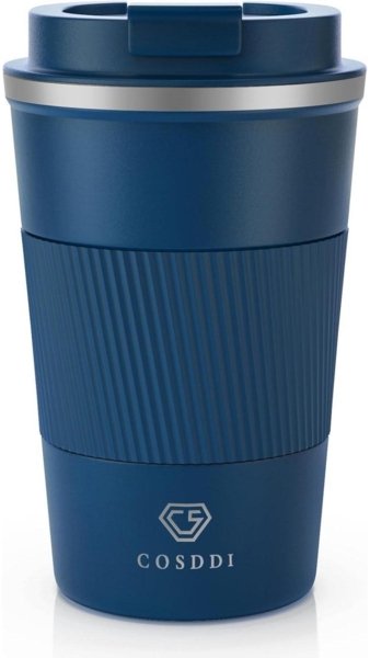 CS COSDDI Isolierbecher Edelstahl Travel Mug 380ml Navyblue