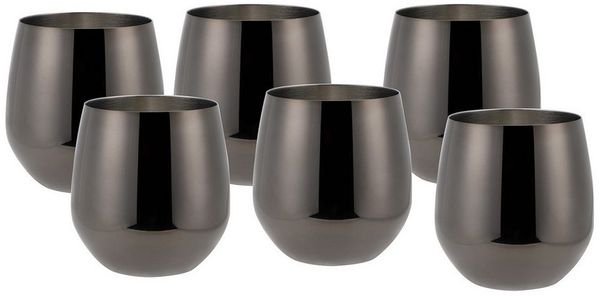 ECHTWERK Glas Wein & Wasserkelch 6-tlg, 6-tlg, Edelstahl, Trinkbecher aus Edelstahl, unzerbrechlich, bruchsicher, 500 ml