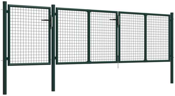 vidaXL Gartentor aus Stahl 400 x 100 cm Grün 144311