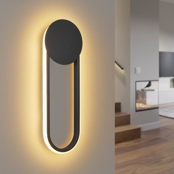 Nettlife LED Wandleuchte LED Wandleuchte Treppenhaus 12W 41cm 3000K, LED fest integriert, Warmweiß