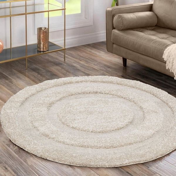 Sanat Hochflor-Teppich Luxus 3500, rund, Höhe: 30 mm, robuster Langflor, weich, Wohnzimmer, Schlafzimmer