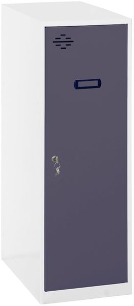 SimonRack Simonlocker Kommode, klein, 915 x 400 x 500 mm, Amario aus Metall, inkl. Schlüssel, Weiß/Anthrazit