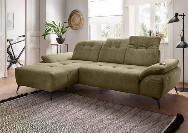 Sofa Fiore Benformato Cord mit elektronischem Sitzvorschub