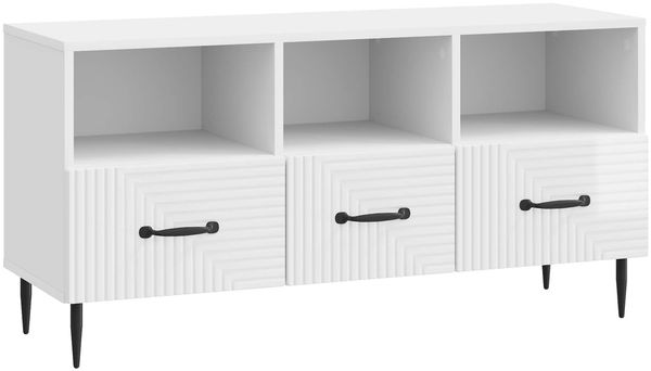vidaXL TV-Schränk Hochglanz Weiß 102 x 34,5 x 50 cm Holzwerkstoff 894909