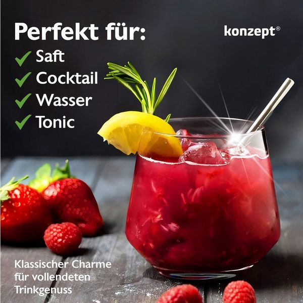KONZEPT Gläser-Set 310 ml kleine Saftgläser, universal und spülmaschinenfest, 12-tlg, ideal als Trinkgläser, Wassergläser, Whiskygläser